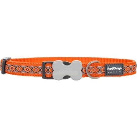 RED DINGO Dog Collar Design Snake Eyes Orange, Medium RE437108